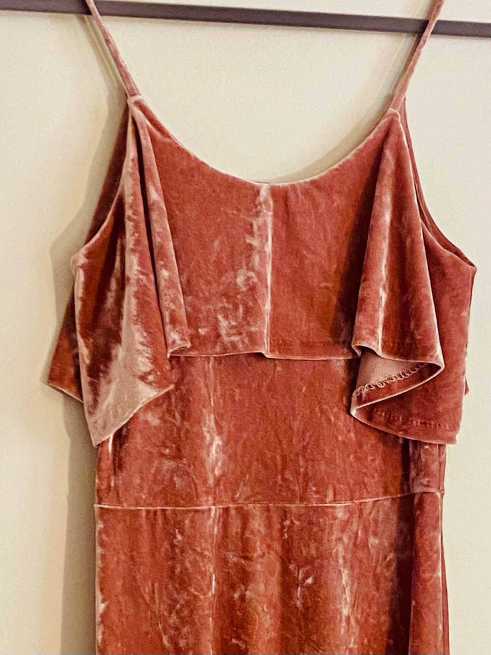 love...ady Velvet Strapless Slip Dress in Rosewood